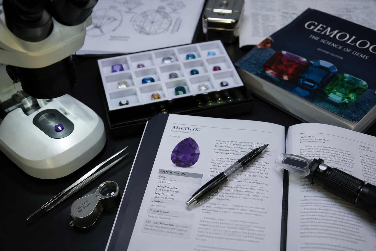 Gemology learning landing illustration